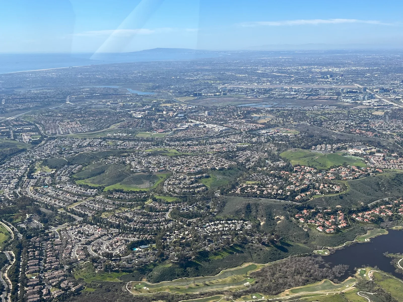 Turtle Rock, Irvine, viewed from the east, with surrounding hills and neighborhoods.