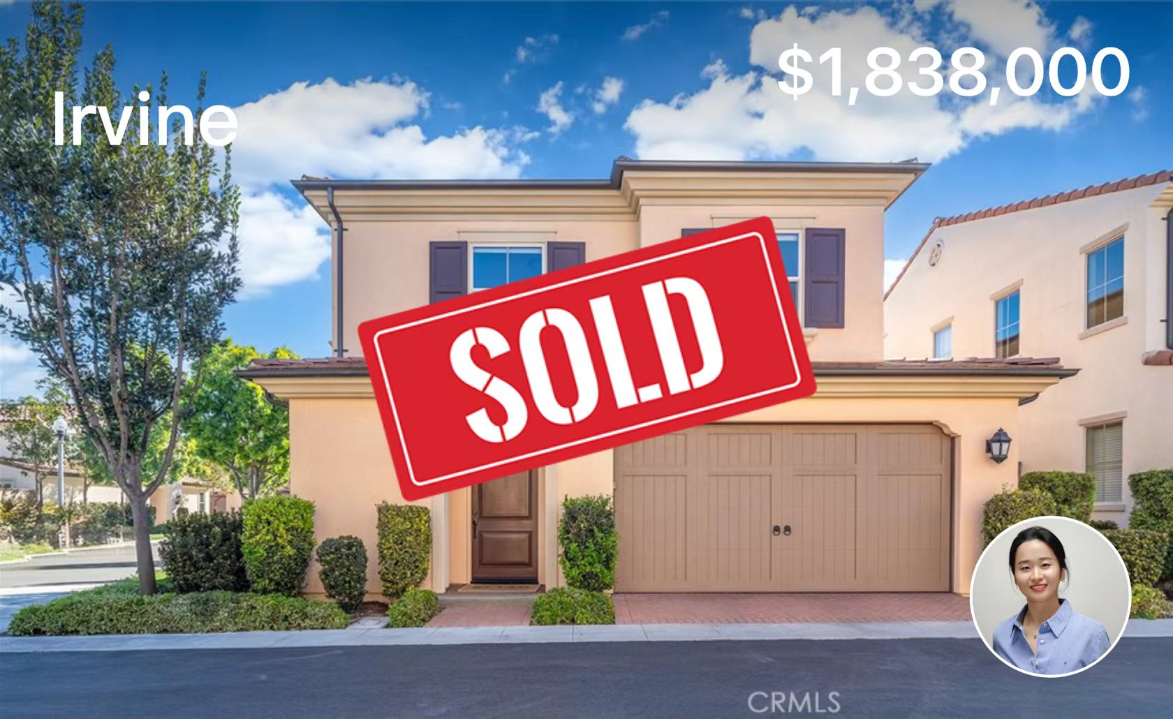 Irvine · Sold — Nana Huang transaction poster