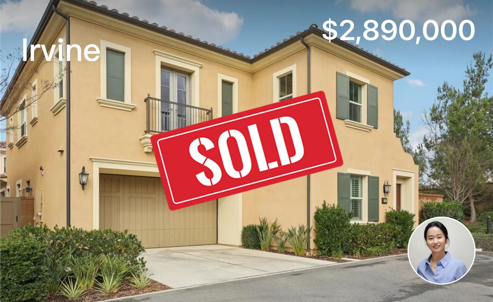 Irvine · Sold — Nana Huang transaction poster