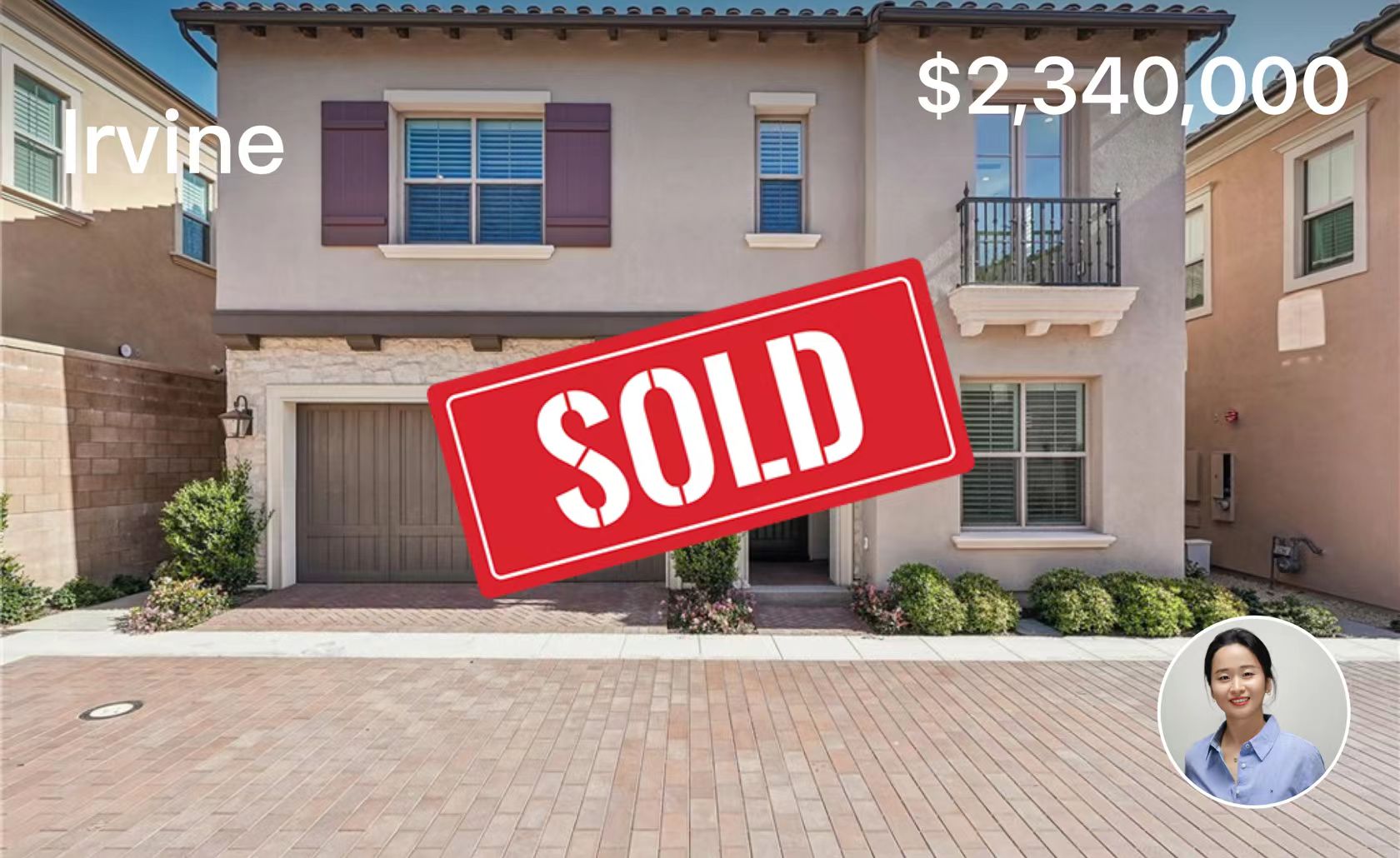 Irvine · Sold — Nana Huang transaction poster