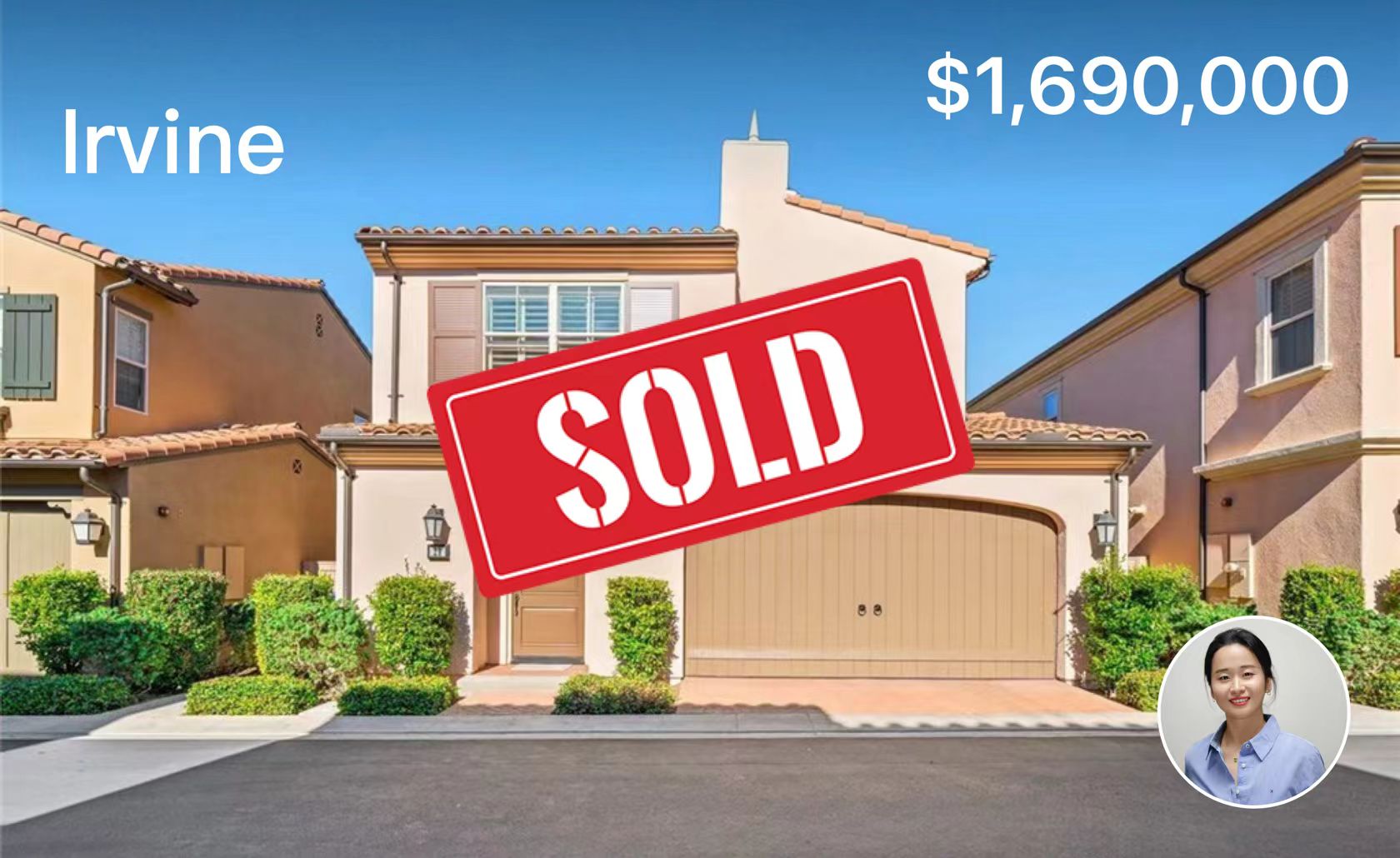 Irvine · Sold — Nana Huang transaction poster