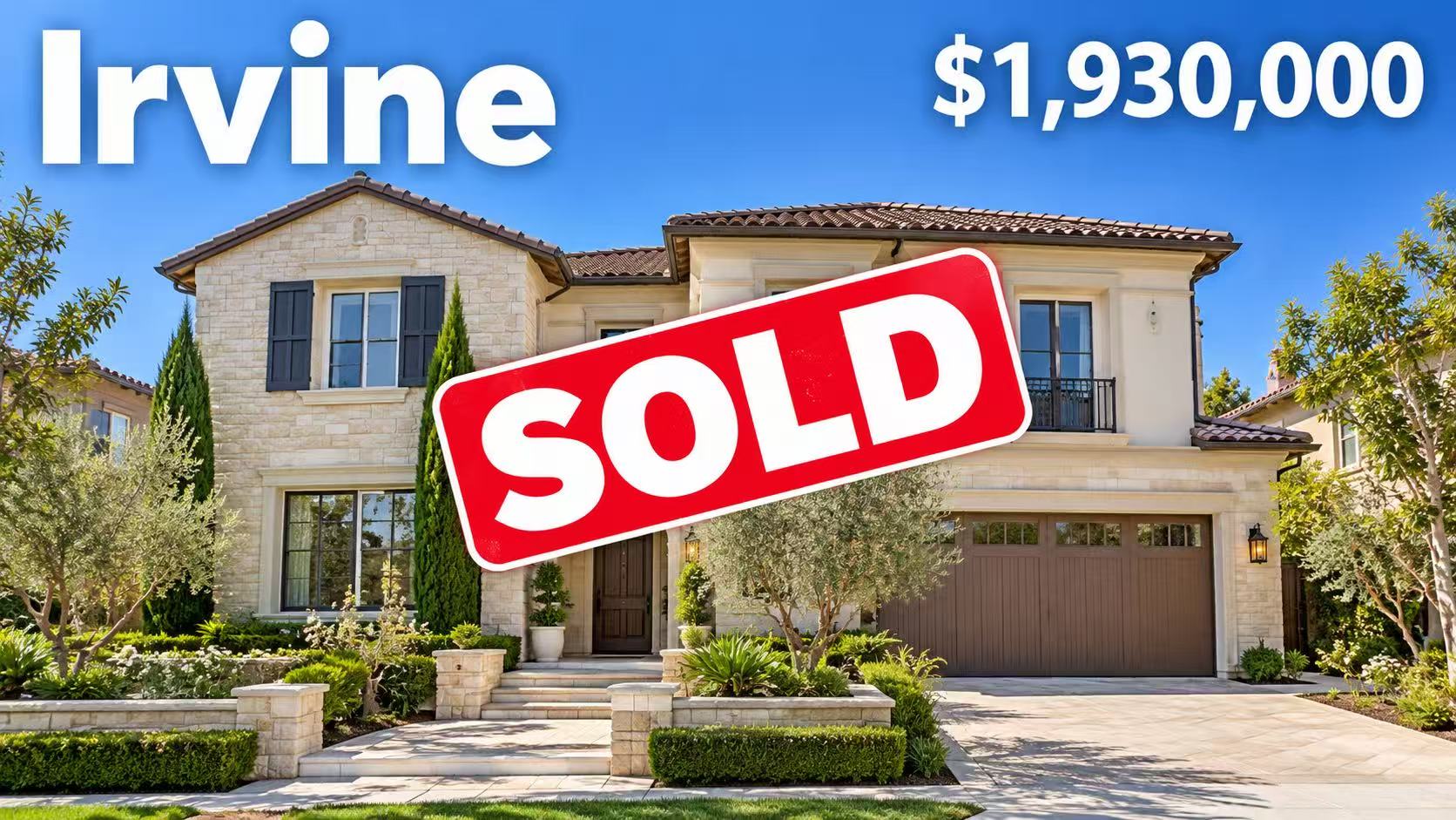 Irvine sold-home poster displaying $1,930,000 — Nana Huang client property